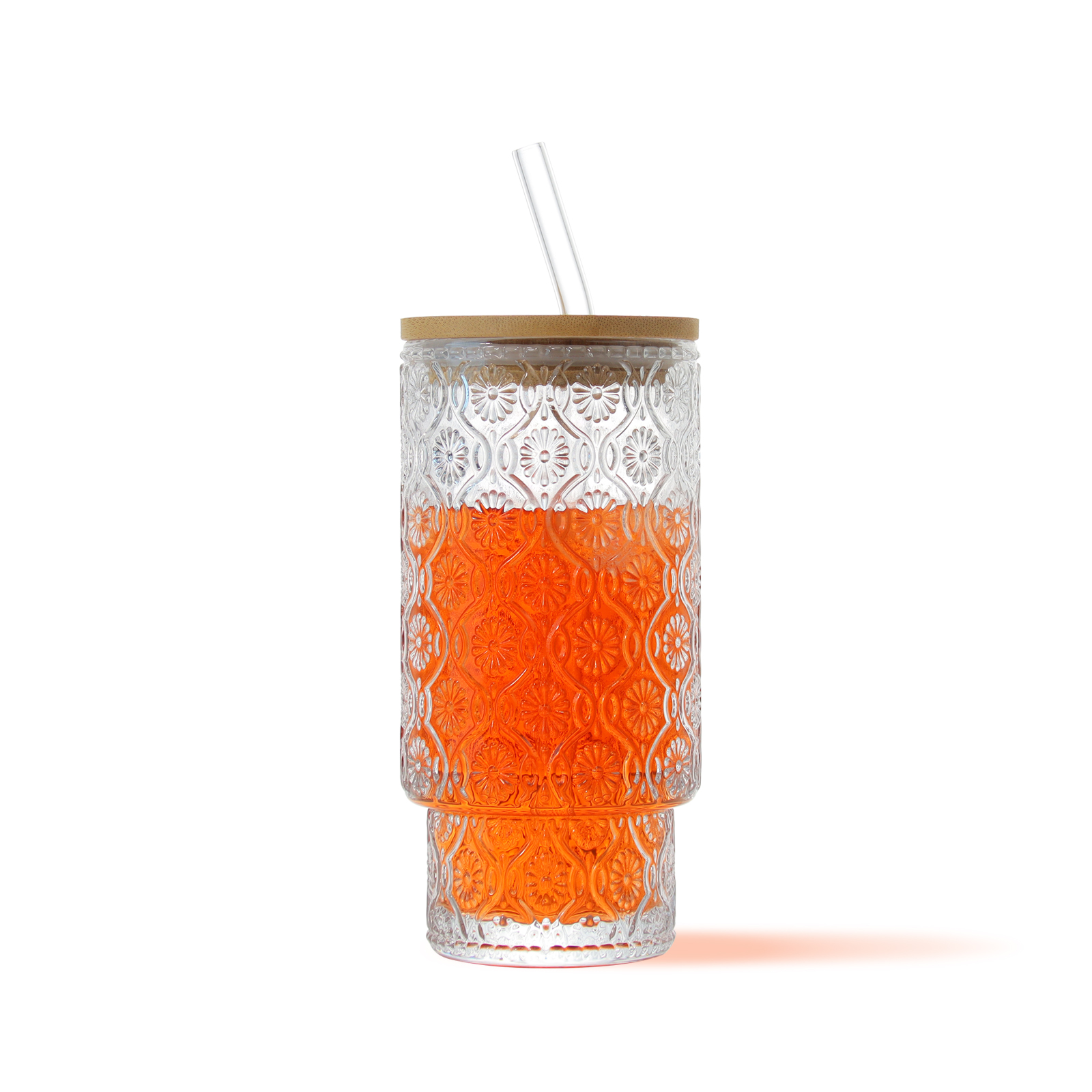 Wholesale glass tumbler with straw