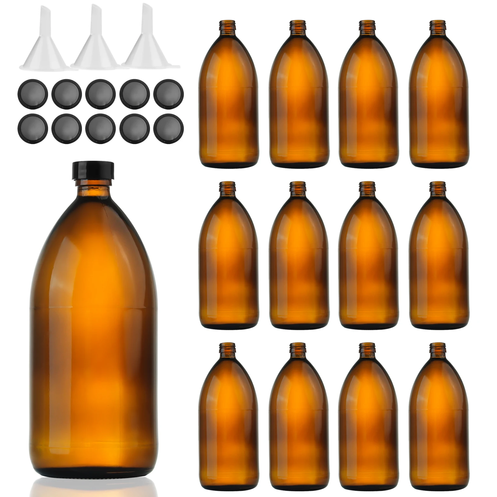 Wholesale 1000ml Amber Winchester Alpha Syrup Glass Bottle