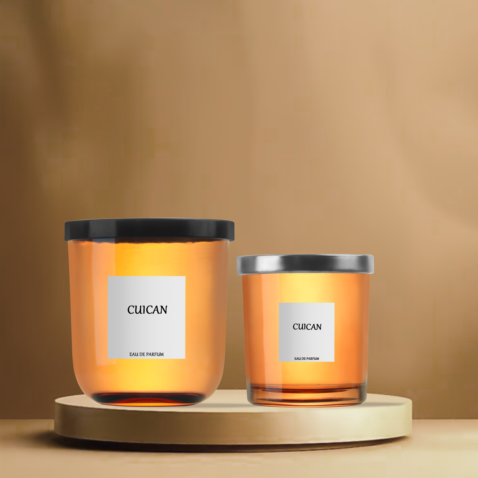 Wholesale Amber Glass Candle Holder, 200ml,380ml