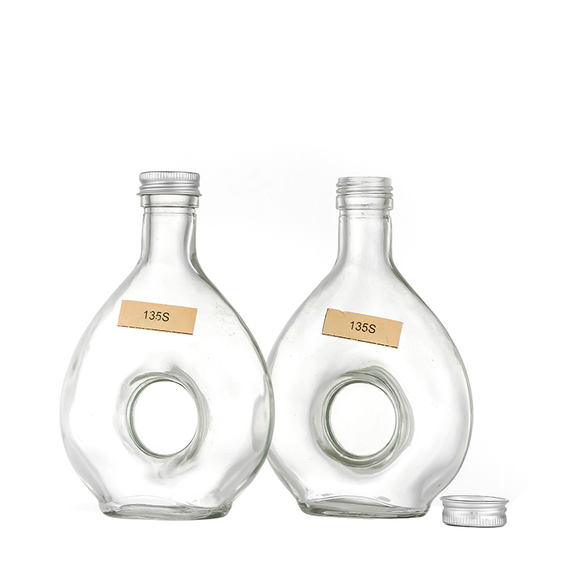 PriceList for  Small Wine Carafe  - 190ml 6oz Wholesale Different Sizes Creative Flat Bottle Glass Wine Whiskey Liquor Bottle Cui Can Glass