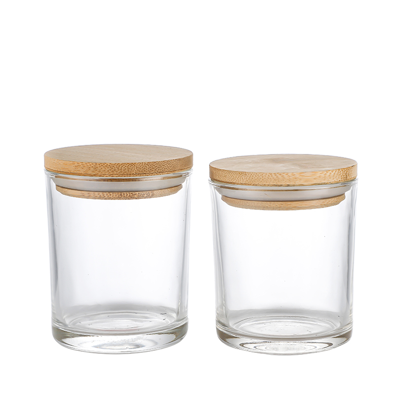 Luxury clear empty glass candle jars