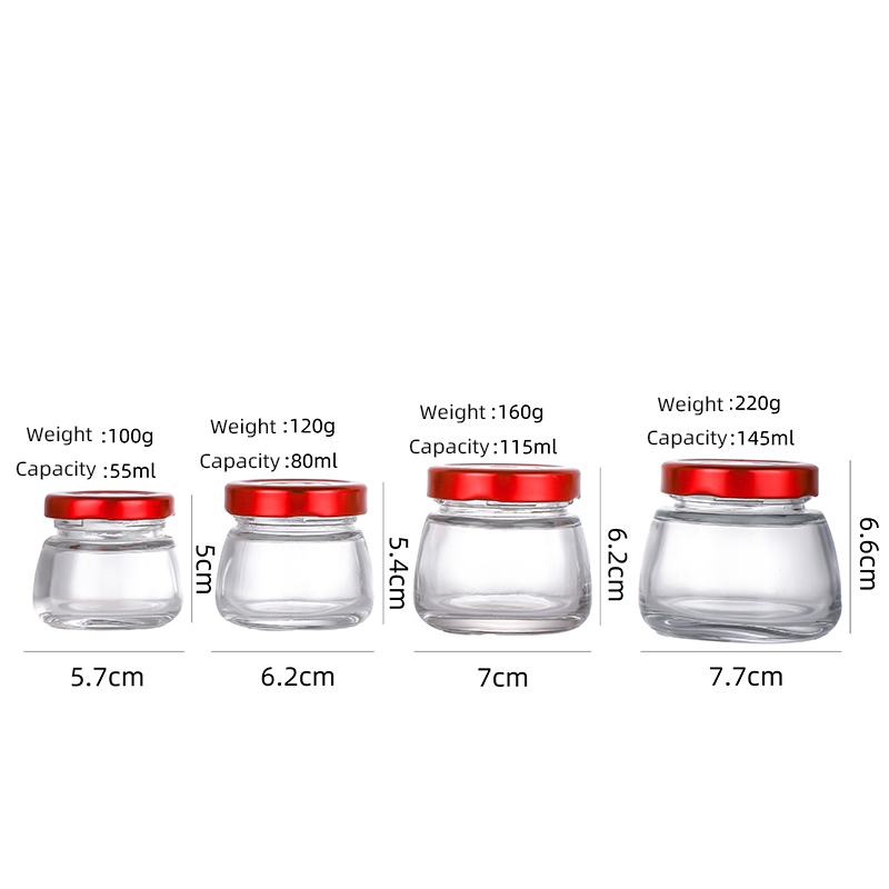 Factory Supply  Silver Candle Jars  - Storage Sauce Coconut Milk Yogurt Pudding Glass Jar  Cui Can Glass
